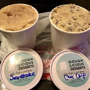Snickerdoodle cookie dough pint &amp; Chocolate chip cookie dough pint