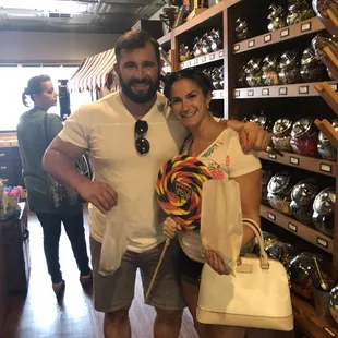 a man and a woman in a store
