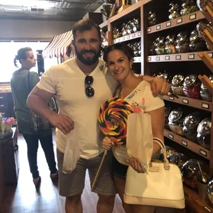 a man and a woman in a store