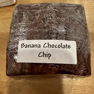 Banana chocolate chip bread