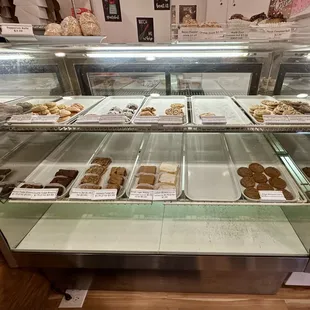 Display case of cookies, brownies, and bloodies at 3:40 PM