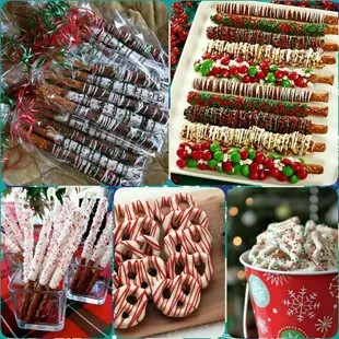 a collage of christmas treats