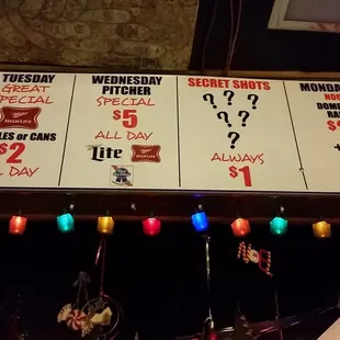 Secret shots, $1? Yes, please!