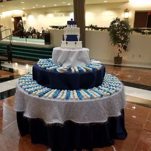 a wedding cake on a table