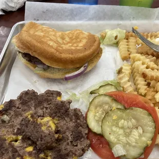 Smashburger and fries