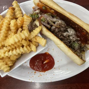 Philly steak sandwich