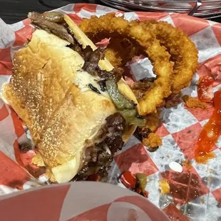 Okie Cheese Steak Sandwich.