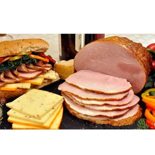 ham, cheese, and vegetables