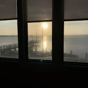 Sunset view from our table.