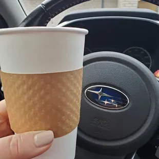 Iced decaf almond milk mocha