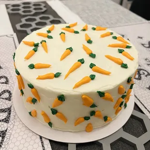 Carrot Cake decorated with mini carrots! So good!