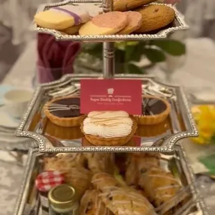 Cookies, tarts and scones on display