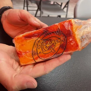 My brother got the Mangonado Paleta he really liked it.