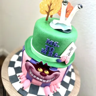 a cake with a top hat on it