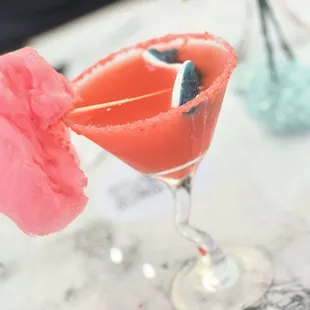 Cotton candy martini