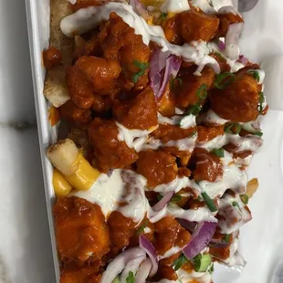 Loaded buffalo fries