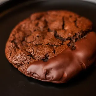 Double Chocolate Chip Dipped Cookie