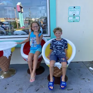 Outside seating. There is plenty