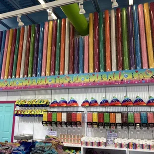 The wall of jelly beans.  Not JellyBelly brand but the same size and lots of flavors.