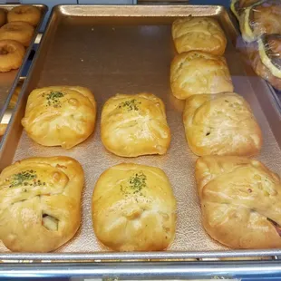 New potato, egg, cheese and onion kolaches.