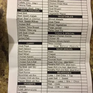 This is the menu for anyone who needs it!!!!