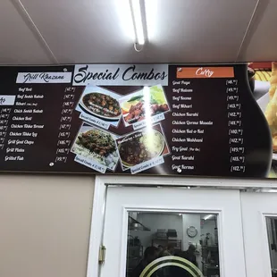 Menu w/prices