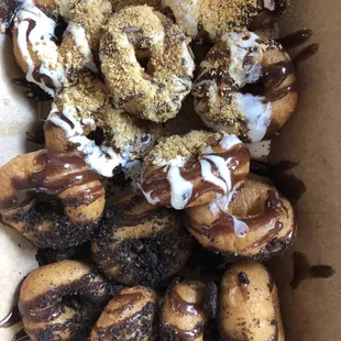 Large with half s'mores and half Oreo