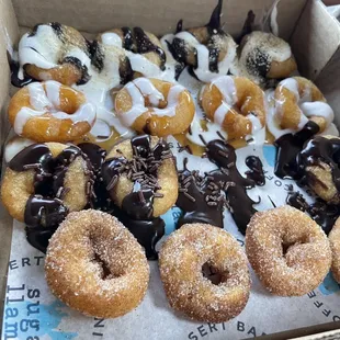 S'mores, apple pie?, chocolate sprinkles, cinnamon sugar