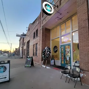 Outside