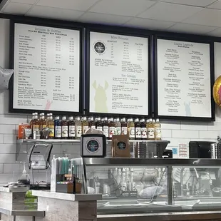 menus on the wall