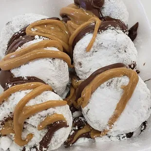 Peanut Butter, Nutella and Powdered Sugar