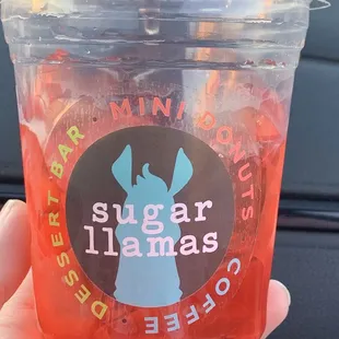 Sugar free Red Bull mixer with strawberry
