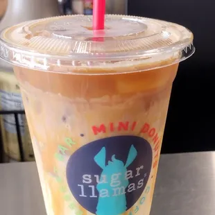 Iced caramel macchiato