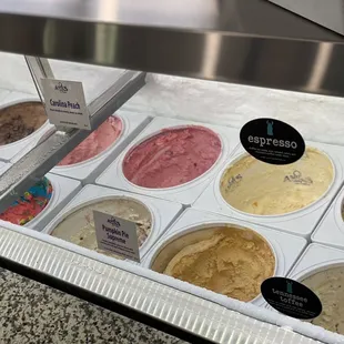 12 rotating flavors of ice cream