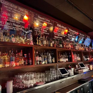 a bar with a lot of liquor