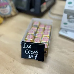 Ice cubes - something new to me. Fast melting chocolate is what they&apos;re described as.