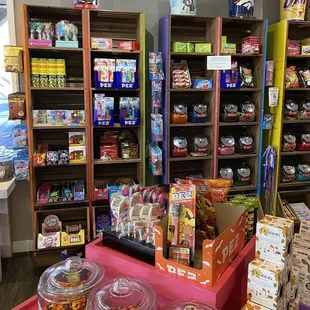 a display of candy and candy bars
