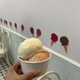 Durian and guava ice cream