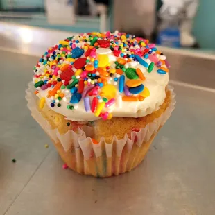 Funfetti Triple Berry Cupcake