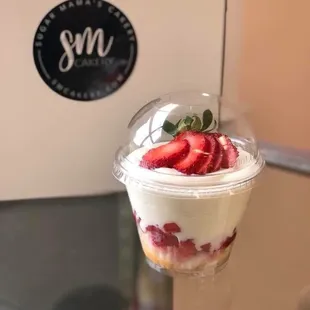 strawberries in a cup