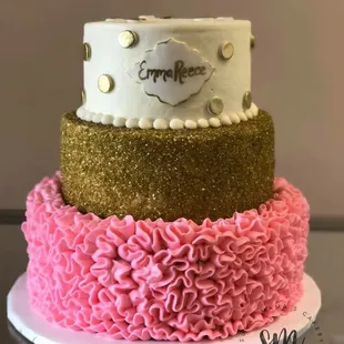 a three tiered cake