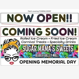 Come see us at beaver valley mall.We are now open with all our specialties and treats.