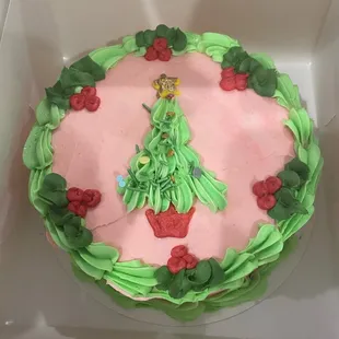 Christmas Cake 2022 -vanilla with mocha filling and buttercream frosting