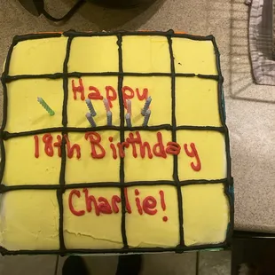 a birthday cake