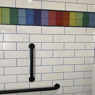 Colorful clean bathrooms