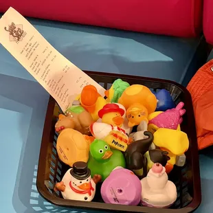  a tray full of toys