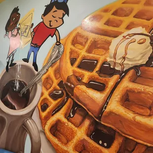 affles and ice cream