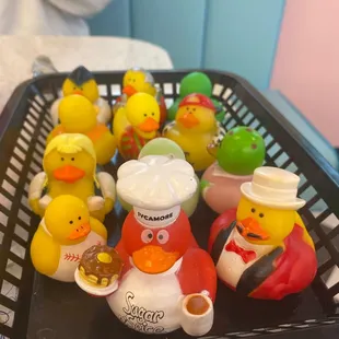 The ducks, everyone gets one