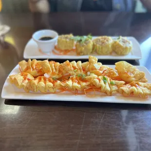 A7. Crab Rangoon and Butter Nut Dumplings