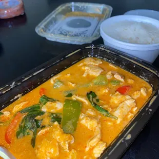 C1. Red Curry with chicken